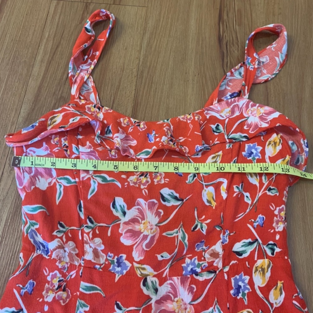 ASTR The Label Red Ruffle Floral Mini Dress S - Picture 11 of 12